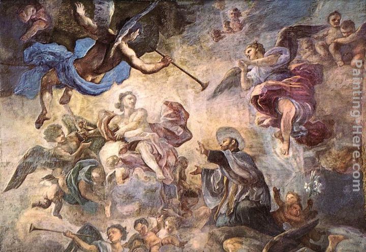Saint Cajetan Appeasing Divine Anger painting - Francesco Solimena Saint Cajetan Appeasing Divine Anger art painting